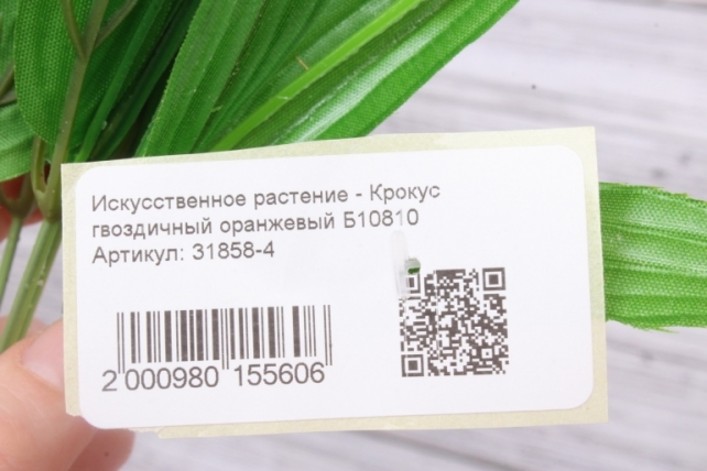 Искусственное растение - Крокус гвоздичный оранжевый Б10810