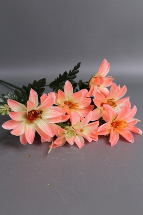 Искусственное растение - Лотос с золотом 45 см бело-розовый