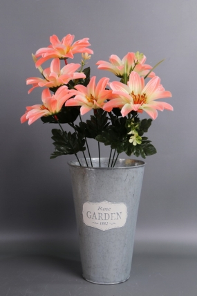 Искусственное растение - Лотос с золотом 45 см бело-розовый