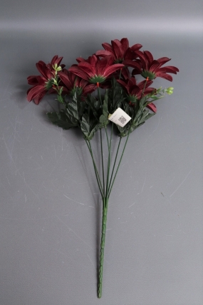 Искусственное растение - Лотос с золотом 45 см бордо