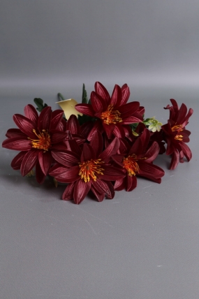 Искусственное растение - Лотос с золотом 45 см бордо