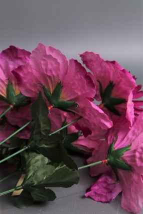 Искусственное растение - Нарциссы махровые 50 см пурпурные