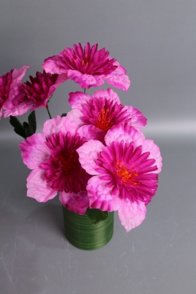 Искусственное растение - Нарциссы махровые 50 см пурпурные