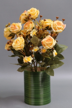 Искусственное растение - Розы дизайн желтая 40 см