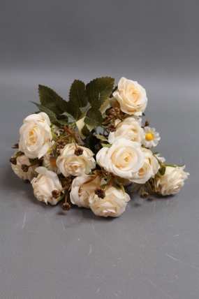 Искусственное растение - Розы дизайн кремовая 40 см