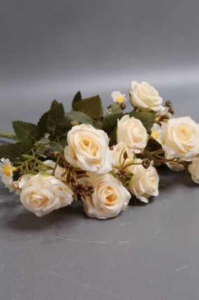 Искусственное растение - Розы дизайн кремовая 40 см