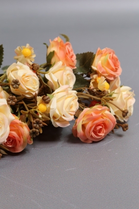 Искусственное растение - Розы дизайн персик 40 см