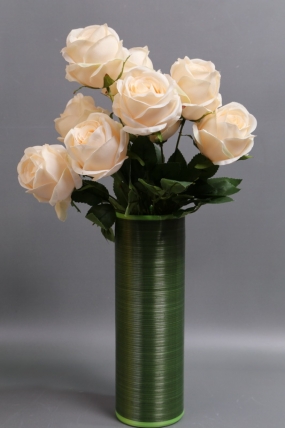 Искусственное растение - Розы Нежность 9 голов кремовые 42 см