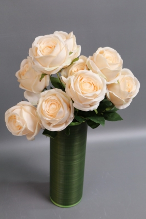 Искусственное растение - Розы Нежность 9 голов кремовые 42 см