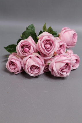 Искусственное растение - Розы Нежность 9 голов лиловые 42 см