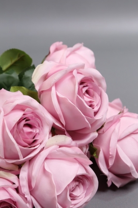 Искусственное растение - Розы Нежность 9 голов лиловые 42 см