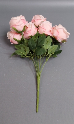 Искусственное растение - Розы Нежность 9 голов персиковые 42 см