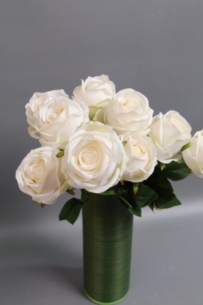 Искусственное растение - Розы Нежность 9 голов шампань 42 см