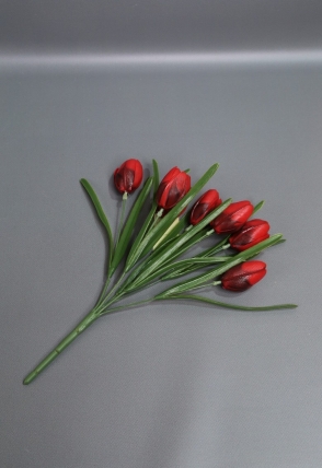 Искусственное растение - Тюльпаны силиконовые 32 см красный