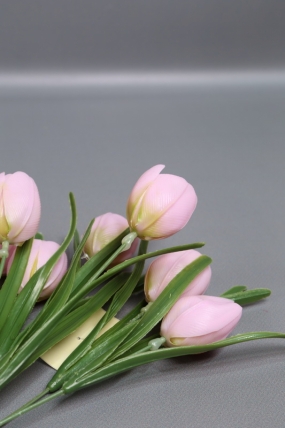 Искусственное растение - Тюльпаны силиконовые 32 см розовый