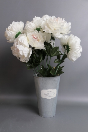 Искусственное растение - Ветка пиона 80см белая