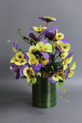 Искусственное растение - Виола жёлто-фиолетовая