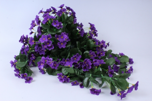 Искусственное растение - Букет фиалок ниспадающий фиолетовый h=31cm