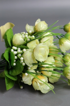 Искусственное растение -  Ранункулюс пышный 25 см шампань