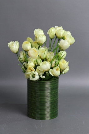 Искусственное растение -  Ранункулюс пышный 25 см шампань