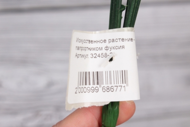 Искусственное растение -  Росянка с папрортником фуксия