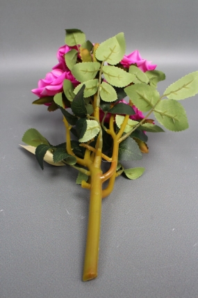 Искусственное растение -  Розы кустовые 30см малина