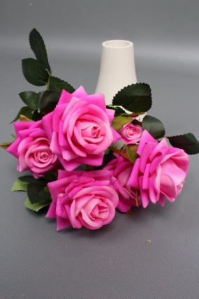 Искусственное растение -  Розы кустовые 30см малина