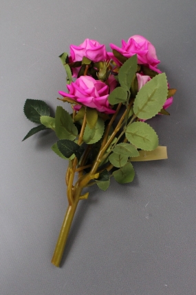 Искусственное растение -  Розы кустовые 30см малина