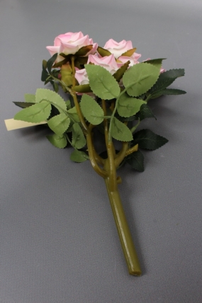 Искусственное растение -  Розы кустовые 30см розовый