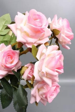 Искусственное растение -  Розы кустовые 30см розовый