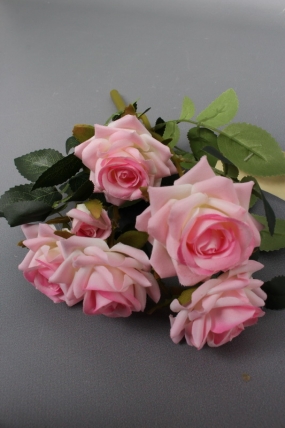 Искусственное растение -  Розы кустовые 30см розовый
