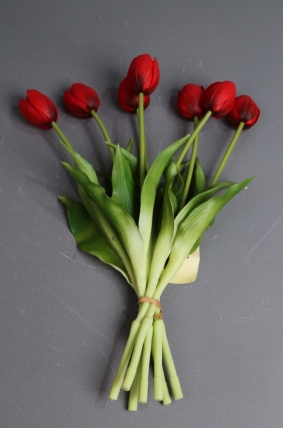 Искусственное растение -  Тюльпаны латекс 40см красные