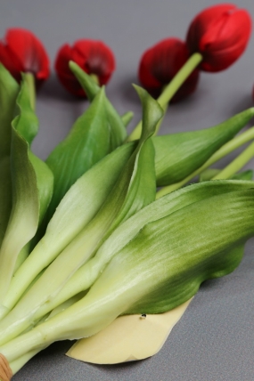 Искусственное растение -  Тюльпаны латекс 40см красные