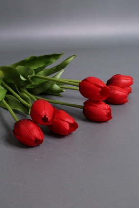 Искусственное растение -  Тюльпаны латекс 40см красные