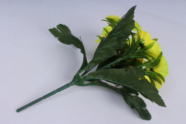 искусственное растение - виола жёлтая h=27cm