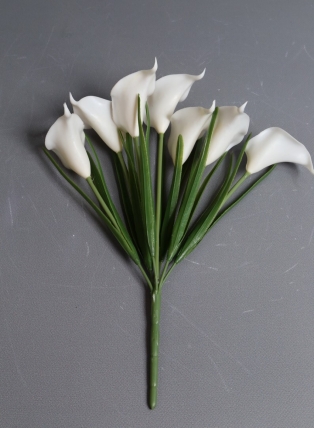 Каллы силиконовые букет белые 30см