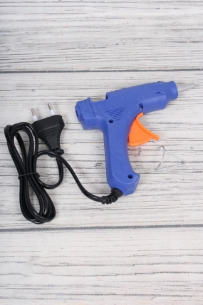 Клеевой термопистолет d 7мм мал. HOT MELT GLUE GUN с переключателем	12637843/синий