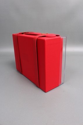 Коробка чемоданчик 23*18*9 см, 1 шт., красный. 2996М