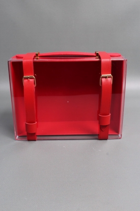 Коробка чемоданчик 23*18*9 см, 1 шт., красный. 2996М