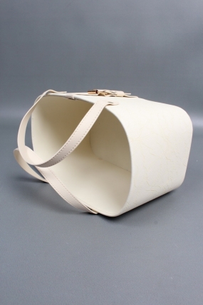 Коробка для цветов "Стильное решение" 24*15*14,5, 1 шт., молочный 6648М