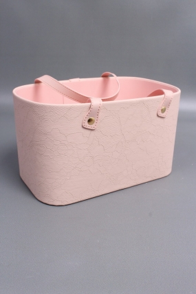 Коробка для цветов "Стильное решение" 24*15*14,5, 1 шт., св.розовый 6655М