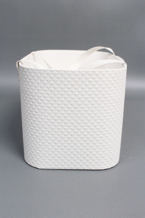 Коробка для цветов  "Гармония стиля" 24,5*15*14,5, 1 шт., белый 8079М