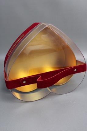 Коробка для цветов/подарков в виде сердца 25*23*14, 1 шт., бургунди 6273М