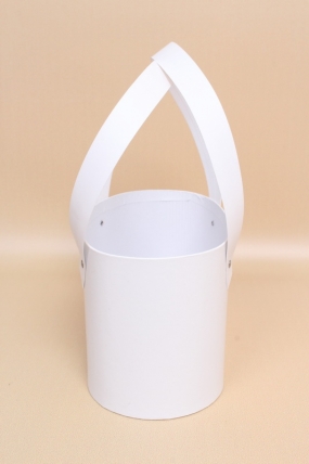 Коробка под цветы Cумочка для цветов 20,5x10,8x12см, белый  7013М