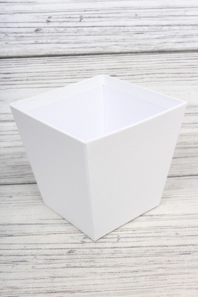 Коробка под цветы трапеция "С любовью" 11x11 см, белый 1458М