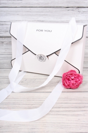 Коробка подарочная "For you", 25*17*6см, белый 0397Н