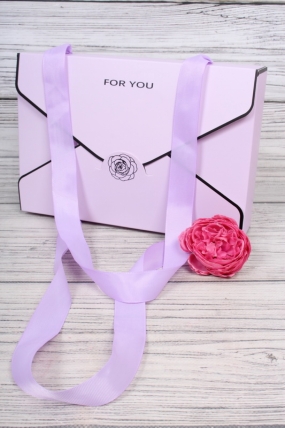 Коробка подарочная "For you", 25*17*6см, сиреневый 0403Н