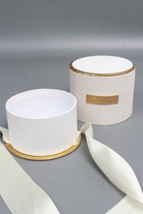 Коробка подарочная "Коллекция роскоши" D11*H8,6, 1 шт., молочный  6747М