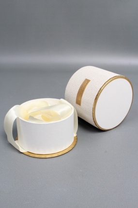 Коробка подарочная "Коллекция роскоши" D11*H8,6, 1 шт., молочный  6747М