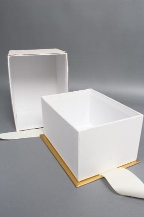 Коробка подарочная одиночная 1шт - "Изящество" 18*13*12,5  шампань  6686М